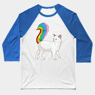 Cat Rainbow Baseball T-Shirt